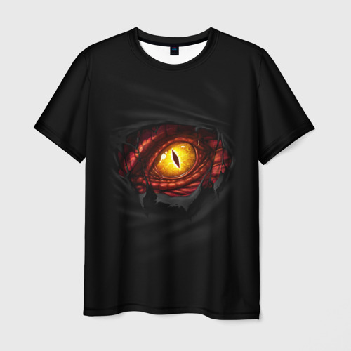 Мужская футболка 3D с принтом Дракон, вид спереди #2