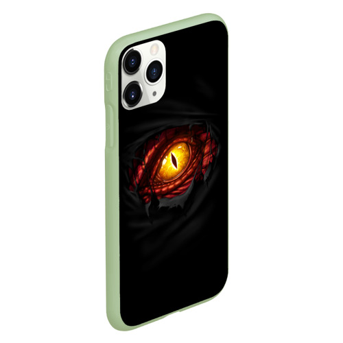 Чехол для iPhone 11 Pro матовый с принтом Дракон, вид сбоку #3