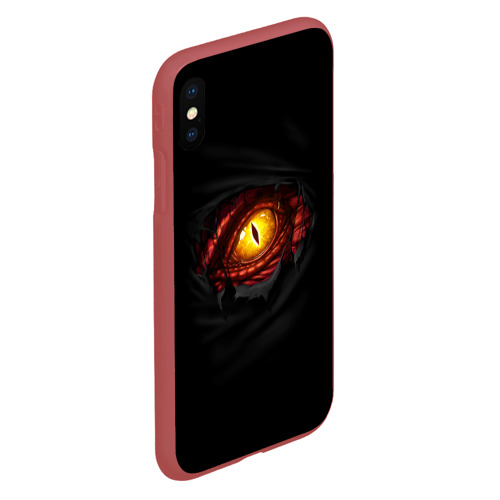 Чехол для iPhone XS Max матовый с принтом Дракон, вид сбоку #3