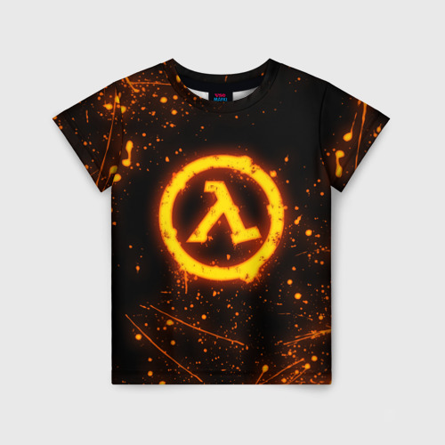 Детская футболка 3D с принтом Half-life, вид спереди #2