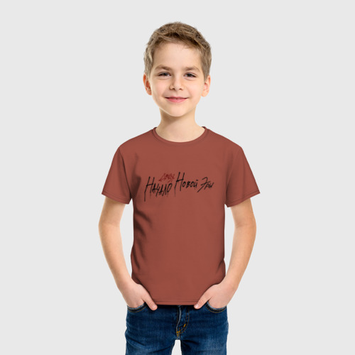 Детская футболка хлопок с принтом Джизус тур, фото на моделе #1