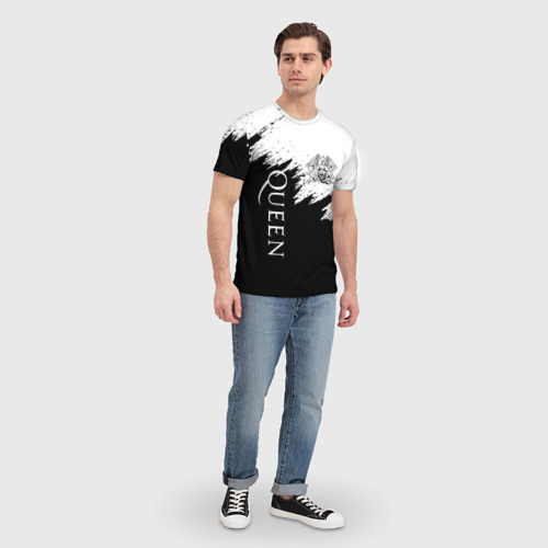Мужская футболка 3D с принтом QUEEN, вид сбоку #3