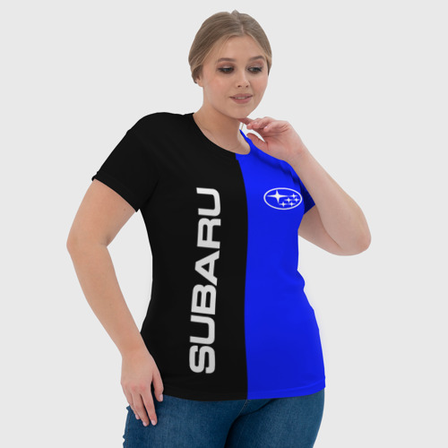 Женская футболка 3D с принтом SUBARU | СУБАРУ (Z), фото #4