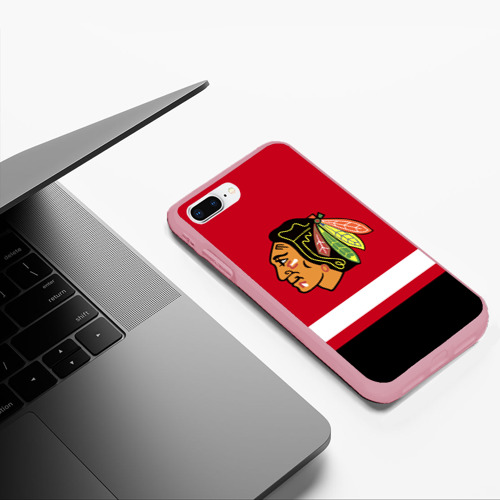 Чехол для iPhone 7Plus/8 Plus матовый с принтом Chicago Blackhawks, фото #5