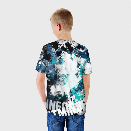 Детская 3D футболка с принтом Minecraft / Майнкрафт, вид сзади #2