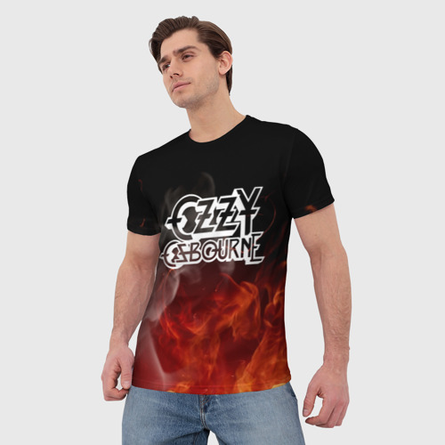 Мужская 3D футболка с принтом Ozzy Osbourne | Оззи Осборн, фото на моделе #1