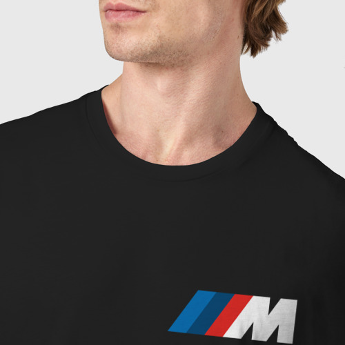 Мужская футболка хлопок с принтом BmW ///m logo 2020, фото #4