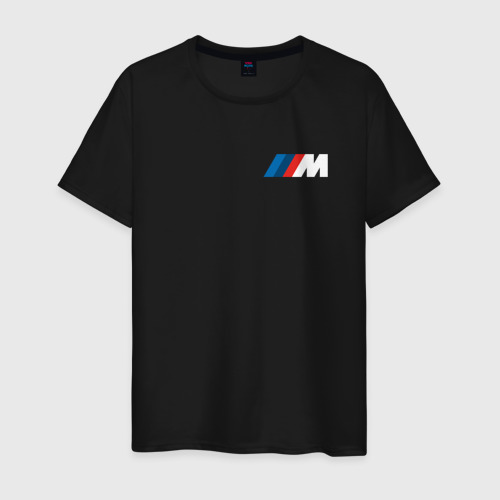 Мужская футболка хлопок с принтом BmW ///m logo 2020, вид спереди #2