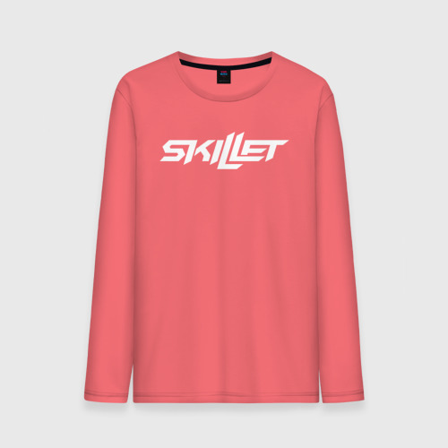 Мужской лонгслив хлопок с принтом Skillet Logo | Скиллет лого (Z), вид спереди #2
