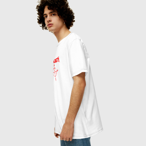 Мужская футболка хлопок Oversize с принтом Megadeth, вид сбоку #3