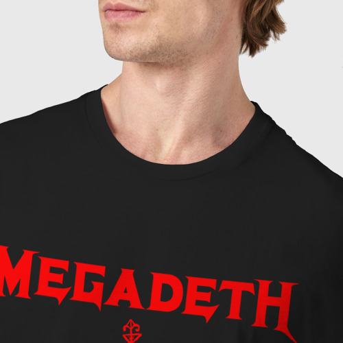 Мужская футболка хлопок с принтом Megadeth, фото #4