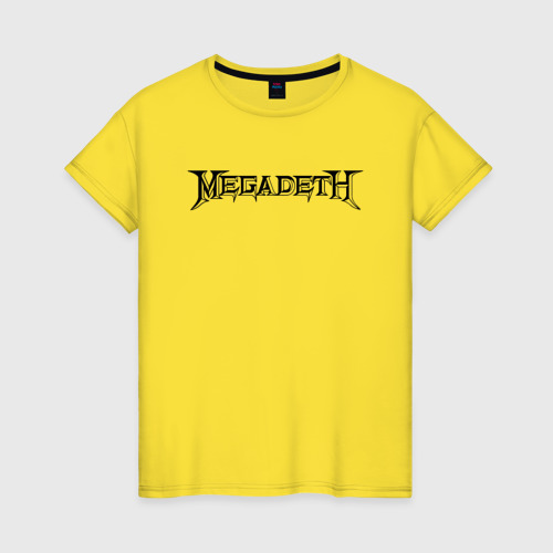 Женская футболка хлопок с принтом Megadeth | Мегадеф (Z), вид спереди #2