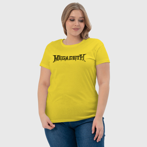 Женская футболка хлопок с принтом Megadeth | Мегадеф (Z), фото #4