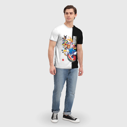 Мужская футболка 3D с принтом СОНИК, вид сбоку #3