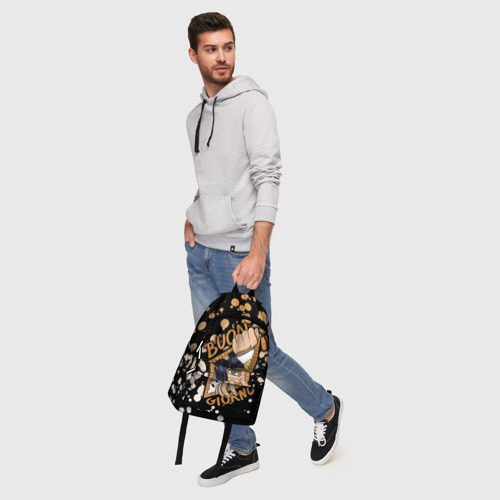 Рюкзак 3D с принтом Buon Giorno коричневые брызги, фото #5