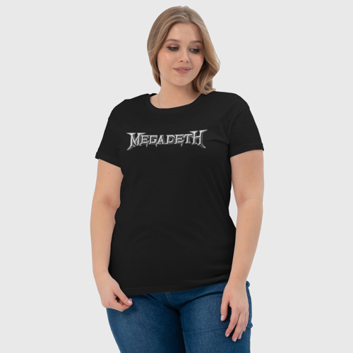 Женская футболка хлопок с принтом Megadeth, фото #4