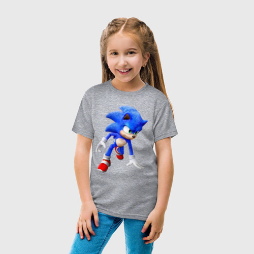 Детская футболка хлопок с принтом SONIC, вид сбоку #3