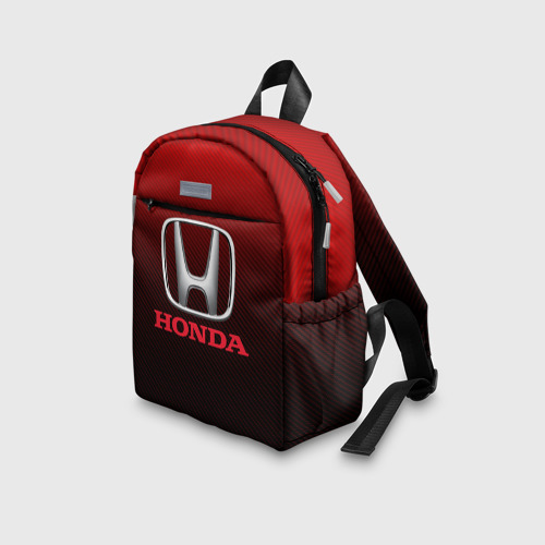 Детский рюкзак 3D с принтом Honda big logo, вид сбоку #3