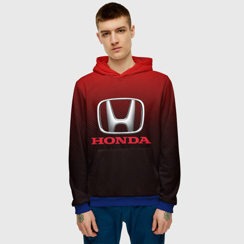 Мужская толстовка 3D с принтом Honda big logo, фото на моделе #1