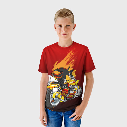 Детская футболка 3D с принтом Ёж Шедоу, фото на моделе #1