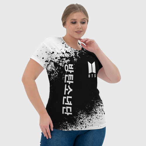 Женская футболка 3D с принтом BTS БТС, фото #4
