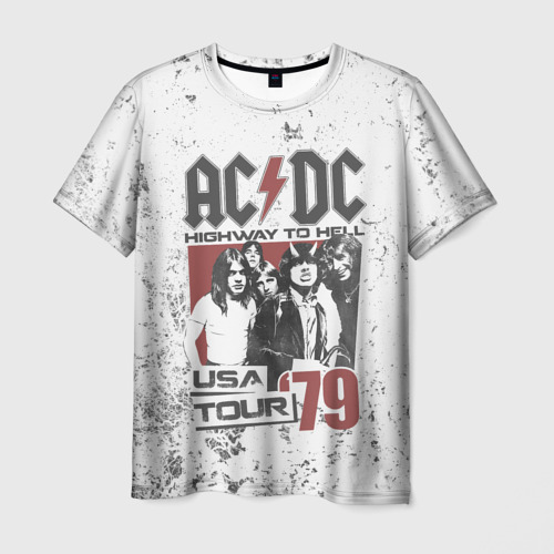Мужская футболка 3D с принтом AC/DC, вид спереди #2