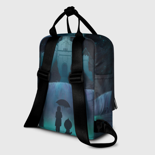 Женский рюкзак 3D с принтом UNDERTALE, вид сзади #1