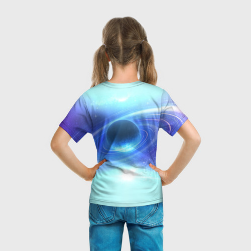 Детская футболка 3D с принтом Соник, вид сзади #2