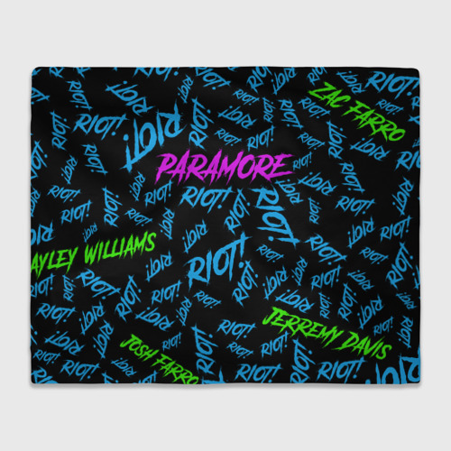 Плед 3D с принтом Paramore Riot!, вид спереди #2