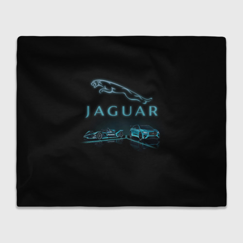 Плед 3D с принтом Jaguar Ягуар, вид спереди #2