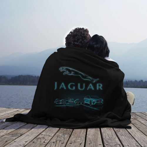 Плед 3D с принтом Jaguar Ягуар, вид сбоку #3