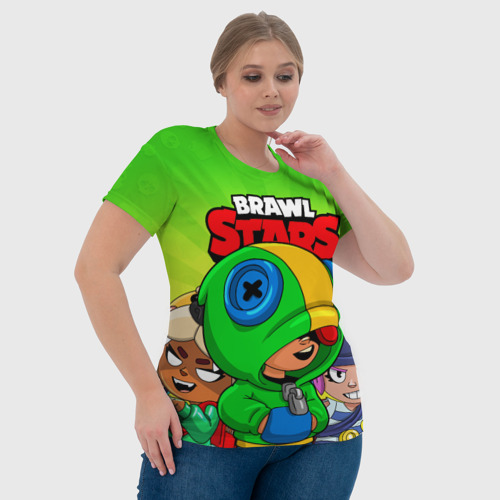 Женская футболка 3D с принтом BRAWL STARS LEON, фото #4