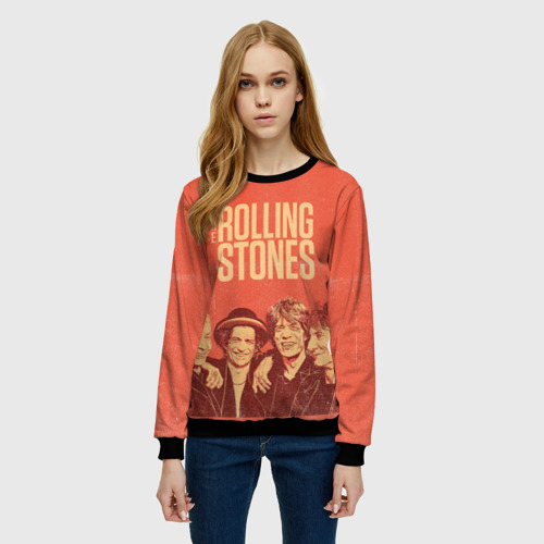 Женский свитшот 3D с принтом The Rolling Stones, фото на моделе #1