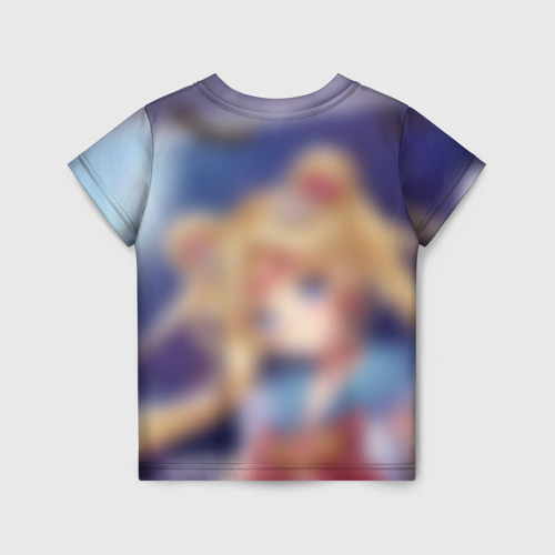 Детская футболка 3D с принтом Sailor moon, вид сзади #1