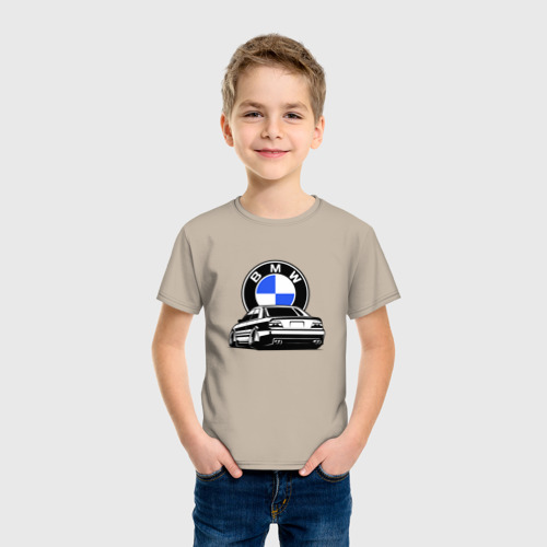 Детская футболка хлопок с принтом BMW (JDM) | БМВ, фото на моделе #1