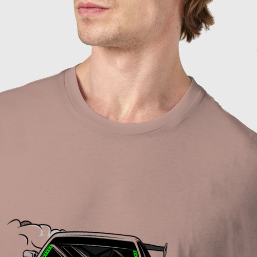 Мужская футболка хлопок с принтом Street racing Drift Дрифтер, фото #4