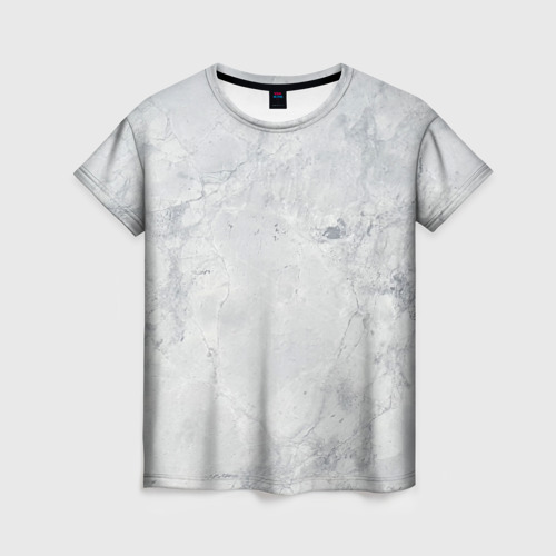 Женская футболка 3D с принтом Мрамор, вид спереди #2