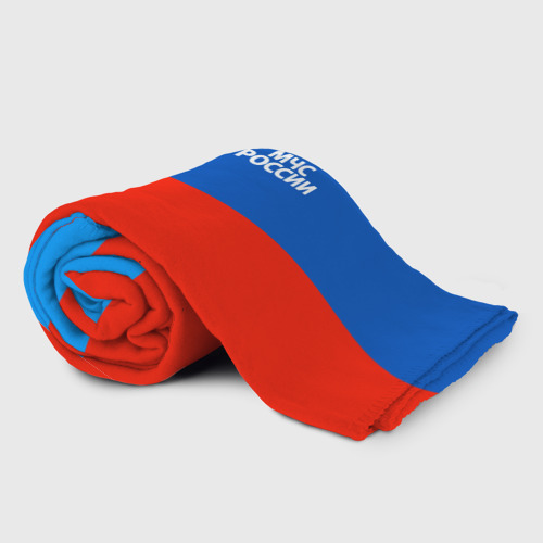 Плед 3D с принтом Флаг МЧС России, фото на моделе #1