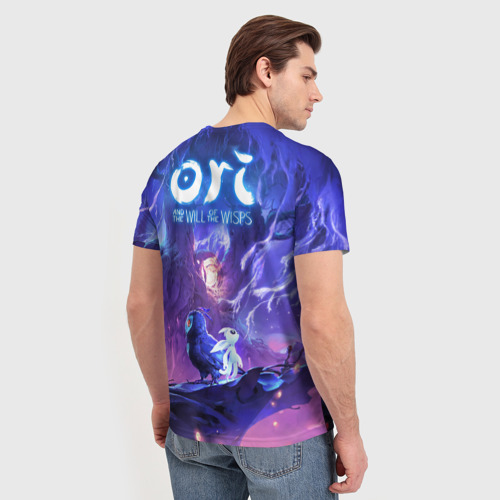 Мужская 3D футболка с принтом Ori and the Will of the Wisps, вид сзади #2