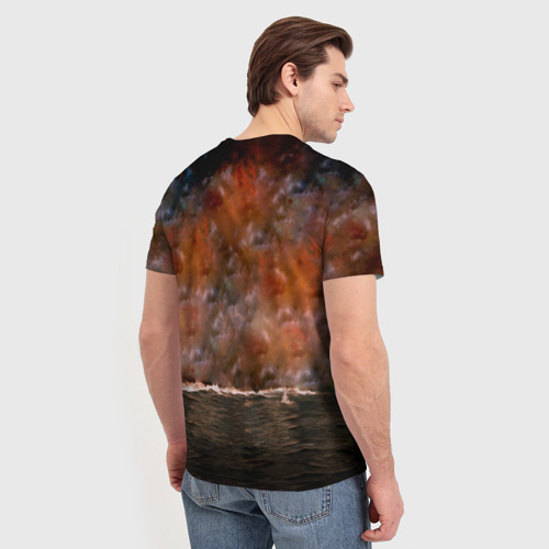Мужская 3D футболка с принтом Sabaton, вид сзади #2