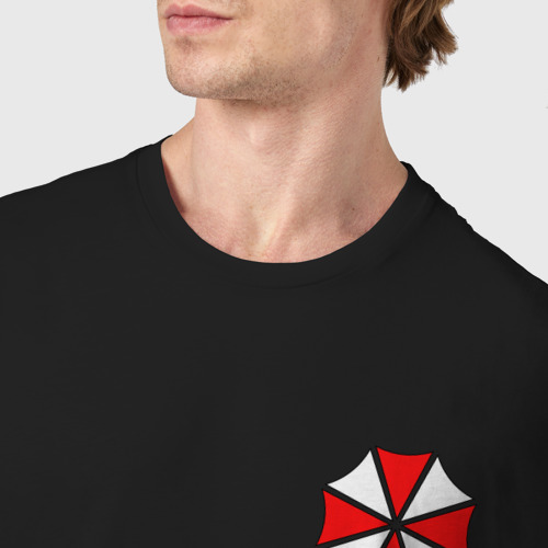 Мужская футболка хлопок с принтом UMBRELLA CORP (НА СПИНЕ), фото #4