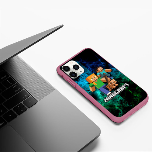 Чехол для iPhone 11 Pro матовый с принтом Minecraft / Майнкрафт, фото #5