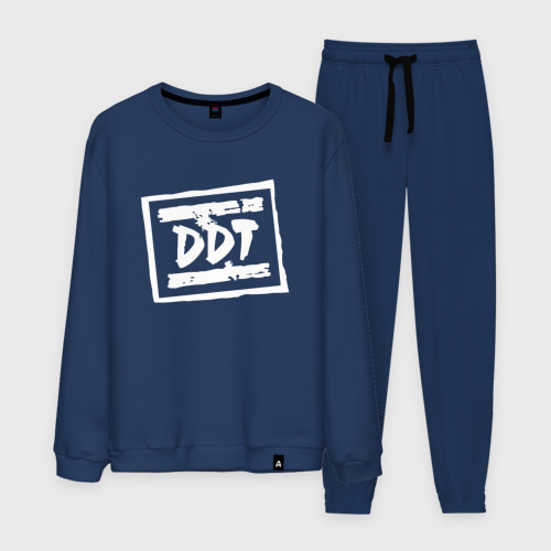 Мужской костюм хлопок с принтом ДДТ Лого | DDT Logo (Z), вид спереди #2
