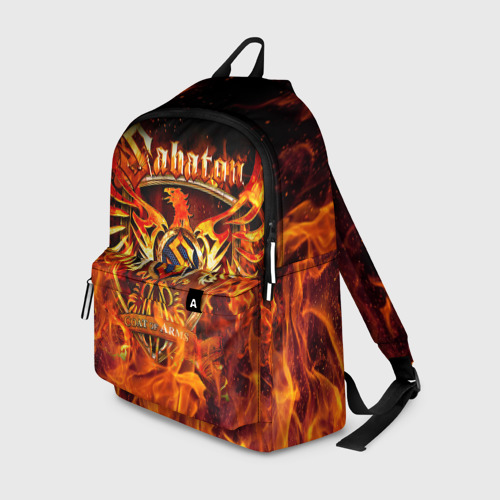 Рюкзак 3D с принтом Sabaton Сабатон, вид спереди #2