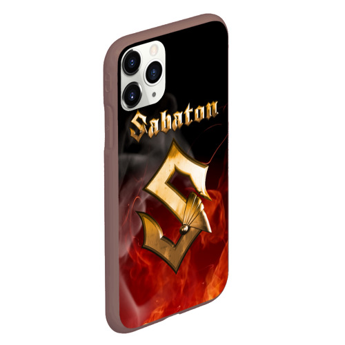 Чехол для iPhone 11 Pro матовый с принтом SABATON, вид сбоку #3