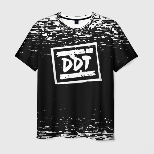 Мужская футболка 3D с принтом ДДТ лого DDT logo, вид спереди #2