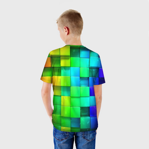 Детская 3D футболка с принтом Minecraft / Майнкрафт, вид сзади #2