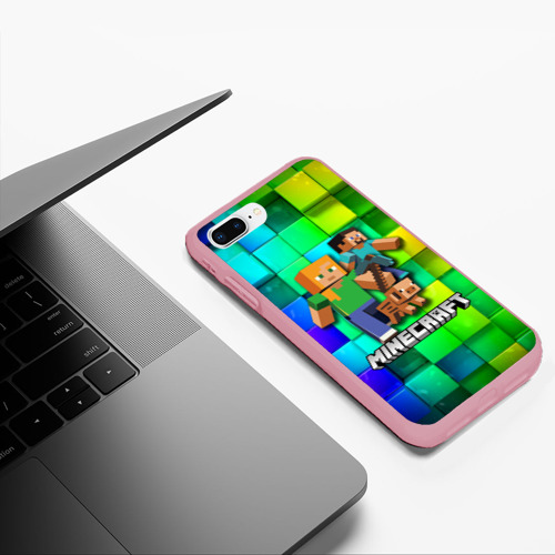 Чехол для iPhone 7Plus/8 Plus матовый с принтом Minecraft / Майнкрафт, фото #5