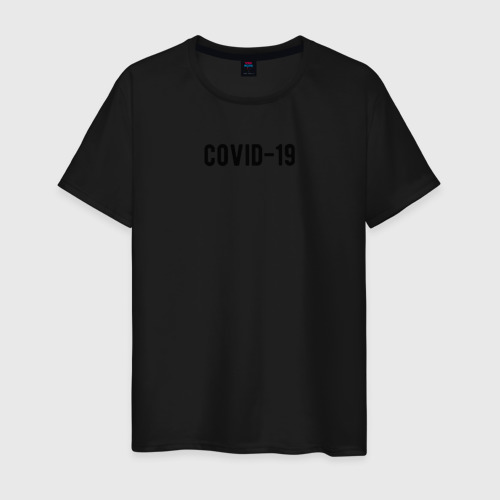 Мужская футболка хлопок с принтом Майка COVID-19, вид спереди #2