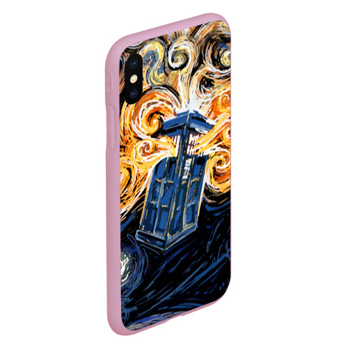 Чехол для iPhone XS Max матовый с принтом Van Gogh Tardis, вид сбоку #3
